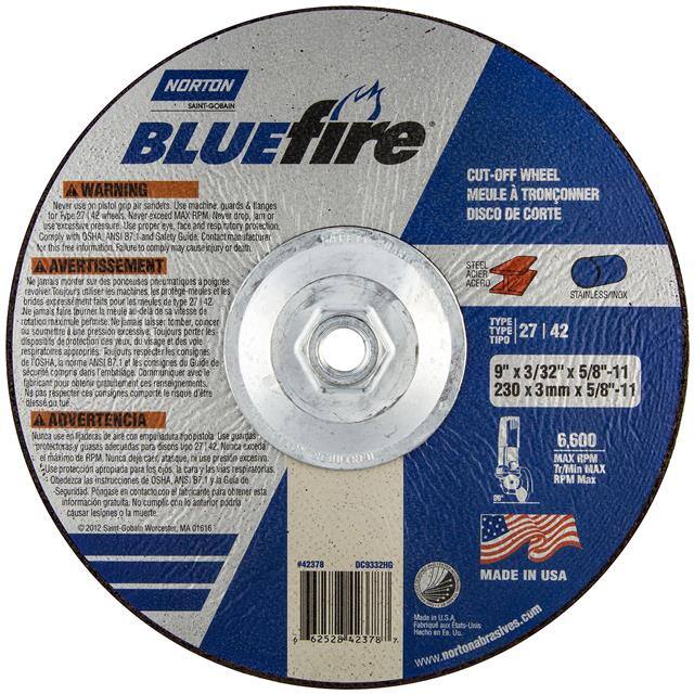 66252842378 9 x 3/32 x 5/8-11 In. BlueFire C