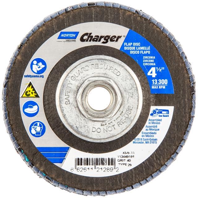66261121289 4-1/2 x 5/8-11 In. Charger Fiber