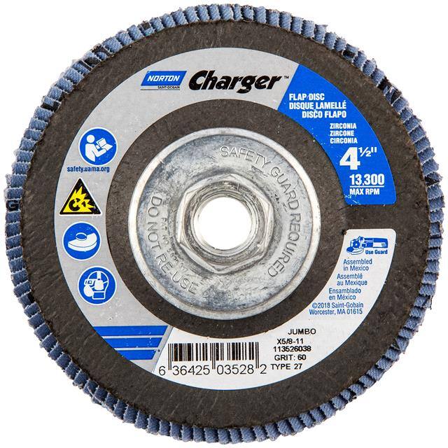 63642503528 4-1/2 x 5/8-11 In. Charger Fiber