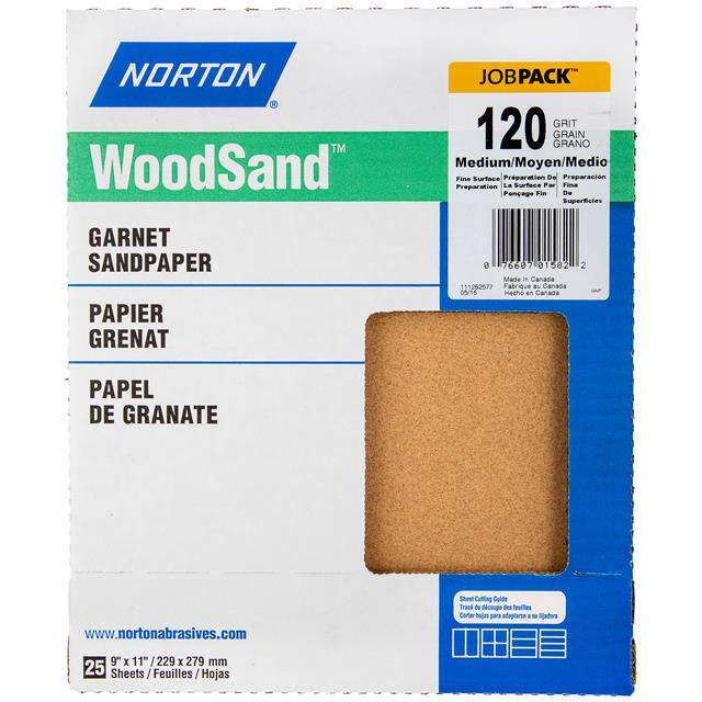 07660701582 9 x 11 In. WoodSand Paper Sheet
