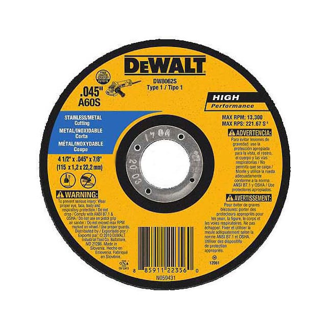 B1036950 DEWALT METAL & STAINLESS CUTTING