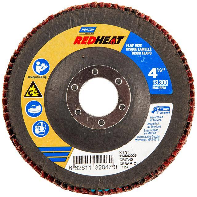 66261132847 4-1/2 x 7/8 In. Red Heat Fibergl