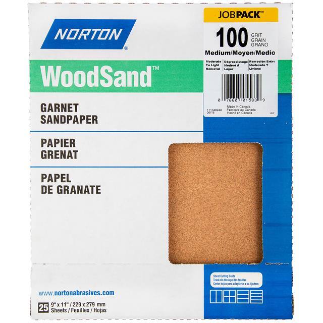 07660701583 9 x 11 In. WoodSand Paper Sheet