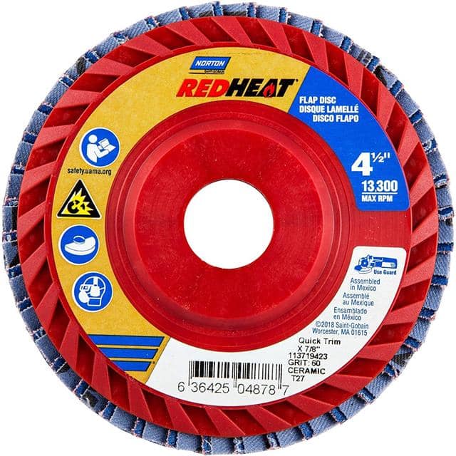 63642504878 4-1/2 x 7/8 In. Red Heat R961 Pl