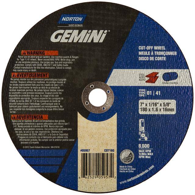 66252905957 7 x 1/16 x 5/8 In. Gemini Circul