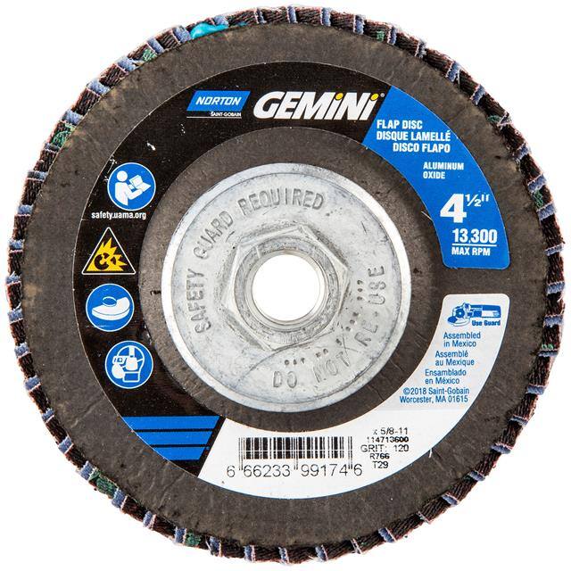 66623399174 4-1/2 x 5/8-11 In. Gemini Fiberg