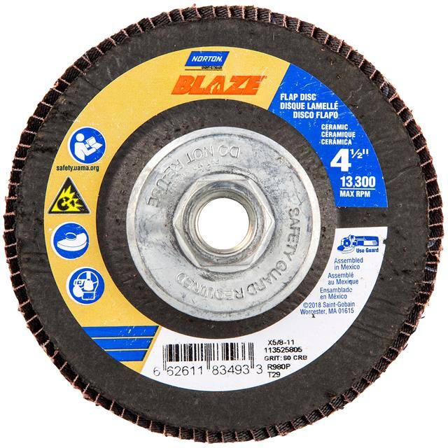 66261183493 4-1/2 x 5/8-11 In. Blaze Fibergl