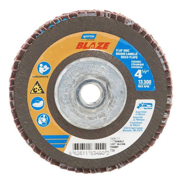 66261183490 4-1/2 x 5/8-11 In. Blaze Fibergl