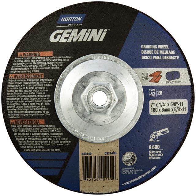 66252940149 7 x 1/4 x 5/8-11 In. Gemini Sauc