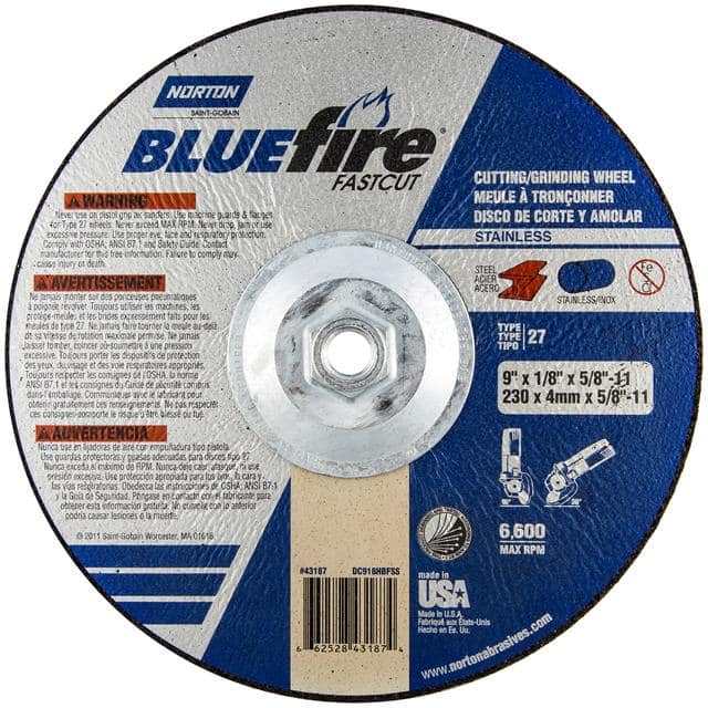 66252843187 9 x 1/8 x 5/8-11 In. BlueFire IN