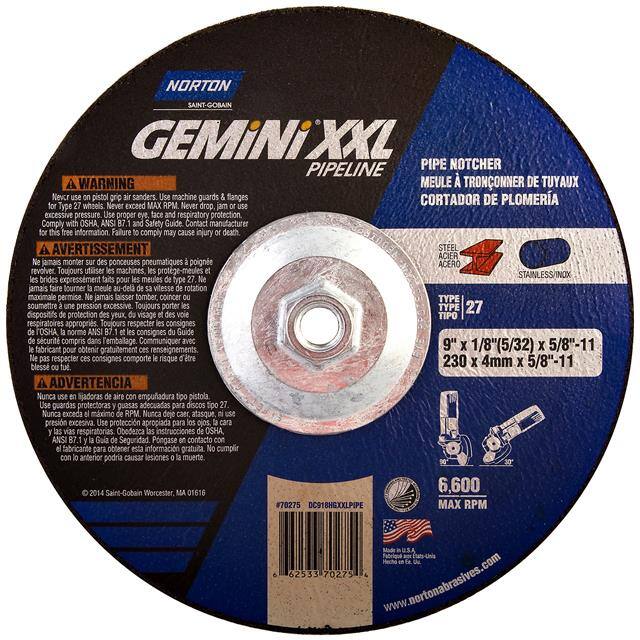 66253370275 9 x 1/8 x 5/8-11 In. Gemini XXL