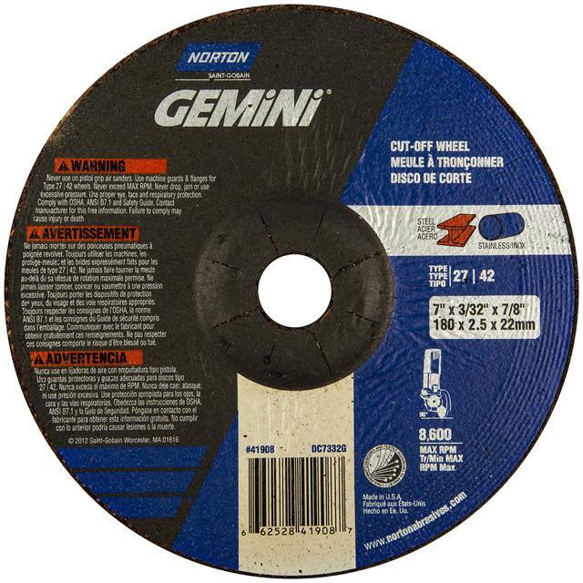 66252841908 7 x 3/32 x 7/8 In. Gemini Cut-Of