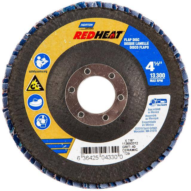 63642504330 4-1/2 x 7/8 In. Red Heat R961 Fi