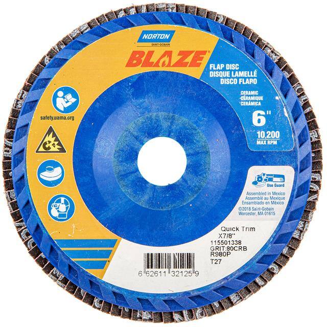 66261132125 6 x 7/8 In. Blaze Plastic Flat F