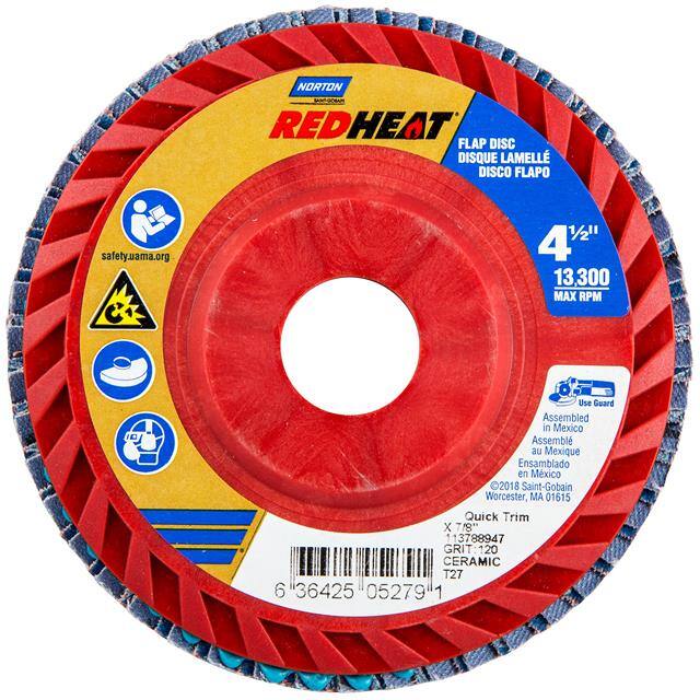 63642505279 4-1/2 x 7/8 In. Red Heat R961 Pl