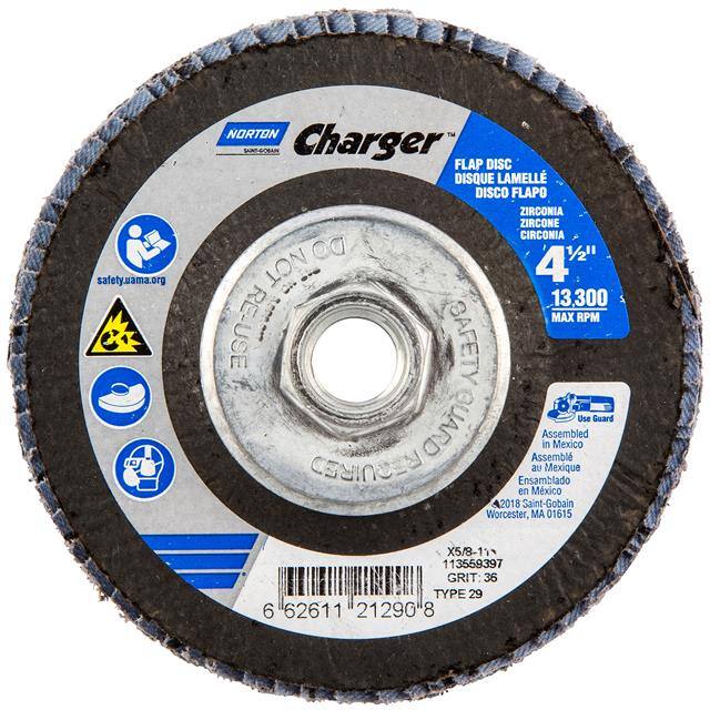 66261121290 4-1/2 x 5/8-11 In. Charger Fiber