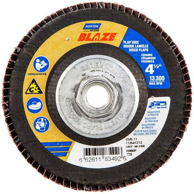 66261183492 4-1/2 x 5/8-11 In. Blaze Fibergl