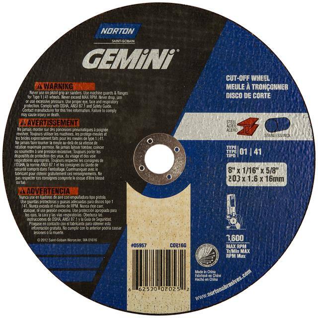 66253007025 8 x 1/16 x 5/8 In. Gemini Circul