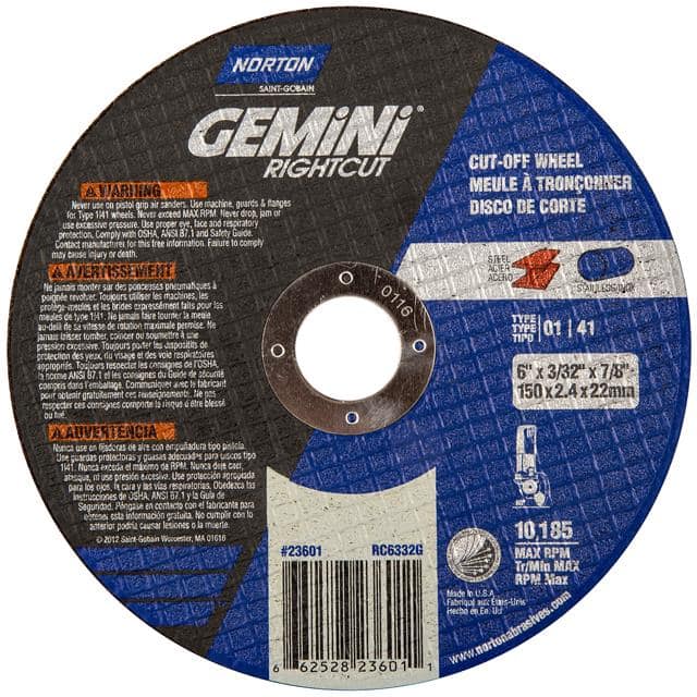 66252823601 6 x 3/32 x 7/8 In. Gemini RightC