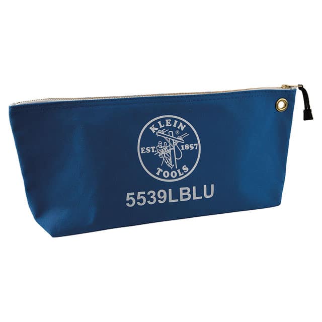 5539LBLU LARGE  ZIPPER BAG BLUE CANVAS