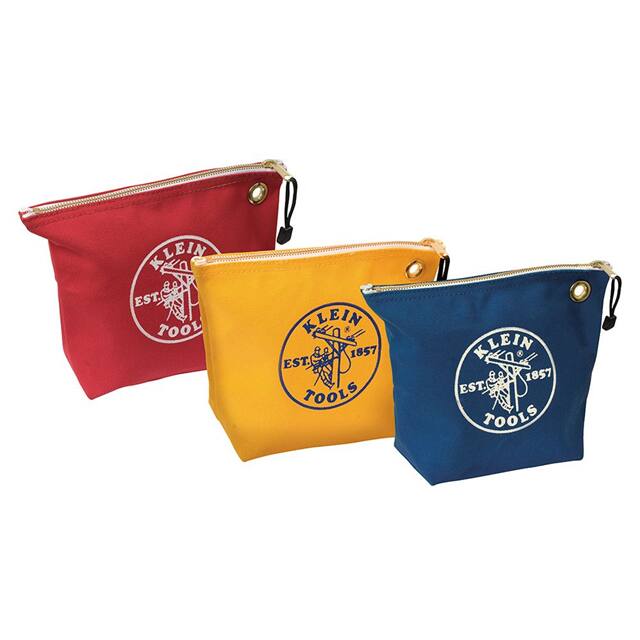 5539CPAK ASSORTED CANVAS ZIPPER BAGS, 3-P