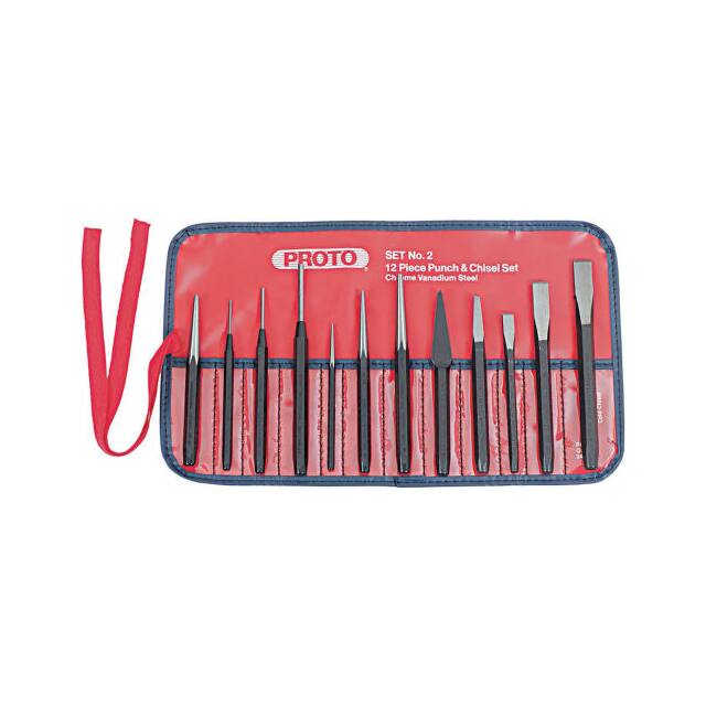 J2 PUNCH & CHISEL SET, 12 PIECE