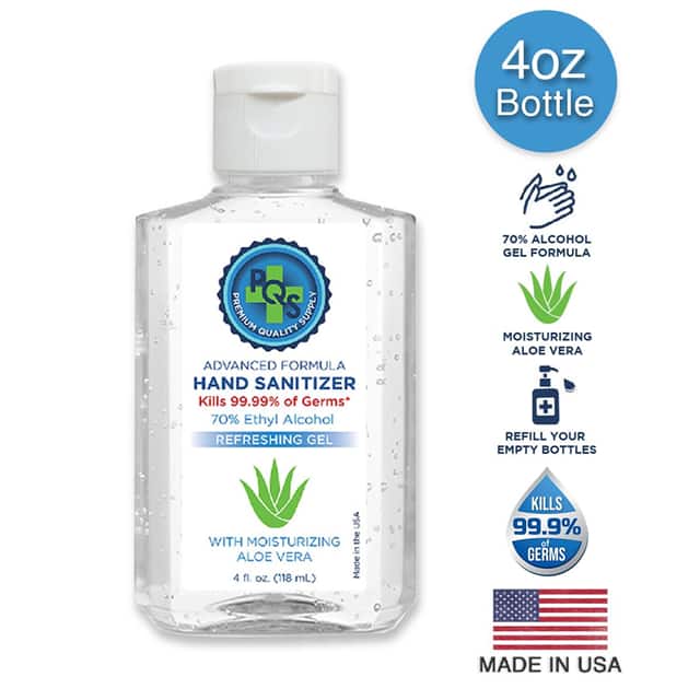 PQS-HANDSAN-4OZ 4OZ. HAND SANITIZER W/ FLIP CAP