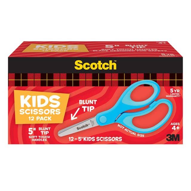 1442B-12 BLUE SCOTCH 5" SOFT TOUCH BLUNT KID S