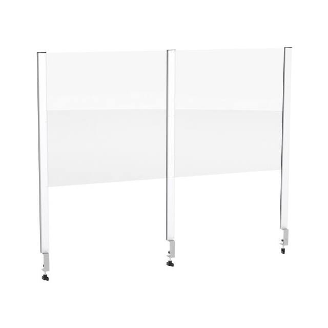 298648 48"L X 24"H CASHIER SHIELD, CLAM