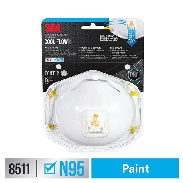 8511PA1-2A-PS 3M PAINT SANDING VALVED RESPIRAT