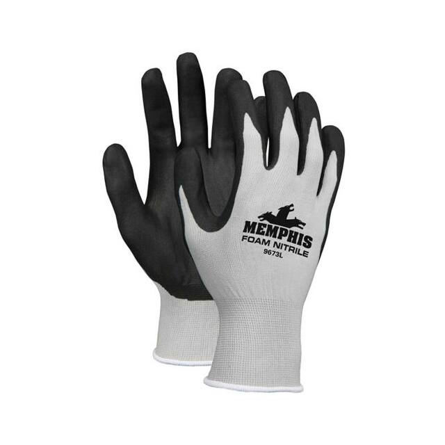 9673M NITRILE DIPPED FOAM GLOVES, MEDI