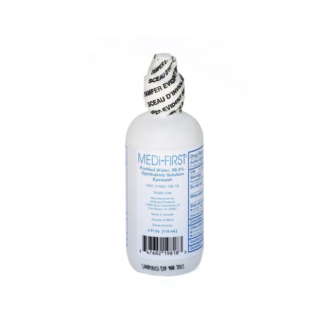 19818 MEDIQUE FIRST AID EYEWASH, 4 OZ.