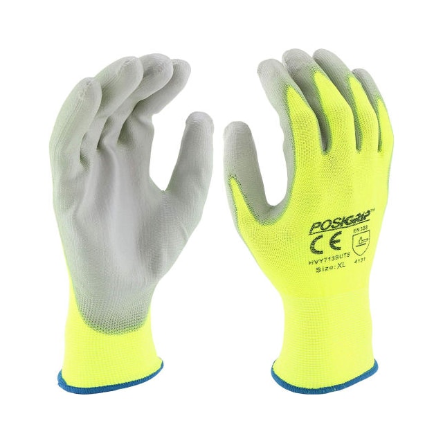 HVY713SUTS/L TOUCH SCREEN GRAY PU PALM COAT,