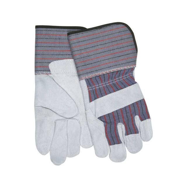 12011 LEATHER PALM GLOVES W/4.5" RUBBE