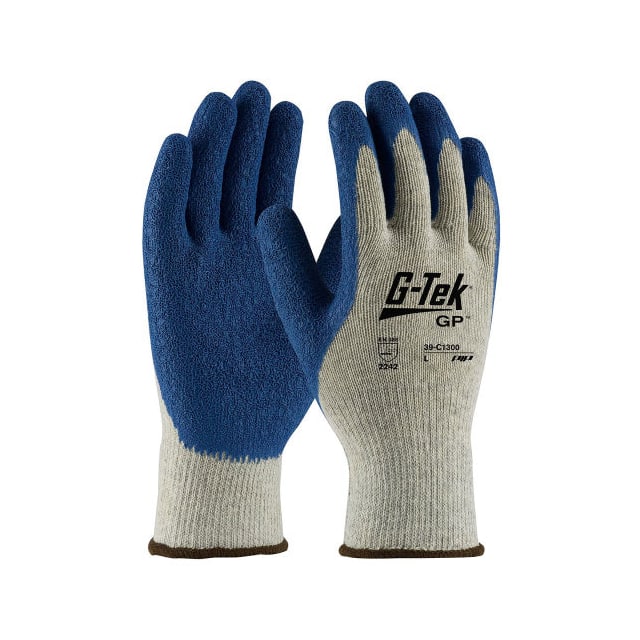 39-C1300/M LATEX COATED COTTON GLOVES, MEDI