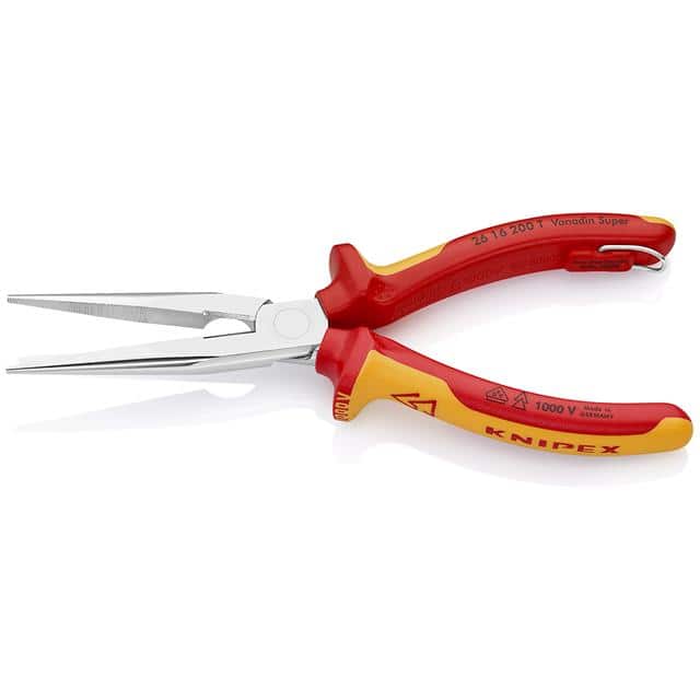 26 16 200 T 8" LONG NOSE PLIERS WITH CUTTER-