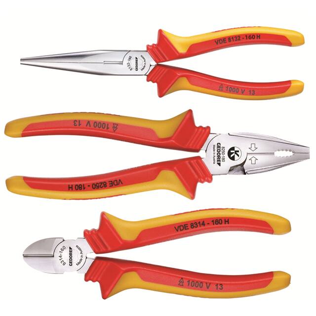 VDE S 8003 H VDE PLIERS SET WITH VDE INSULATI