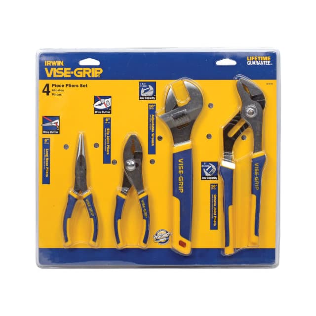 2078705 4 PC PLIER SET (LONG NOSE, SLIP