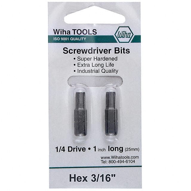 71367 BIT HEX 3/16" 0.98" 2/PK