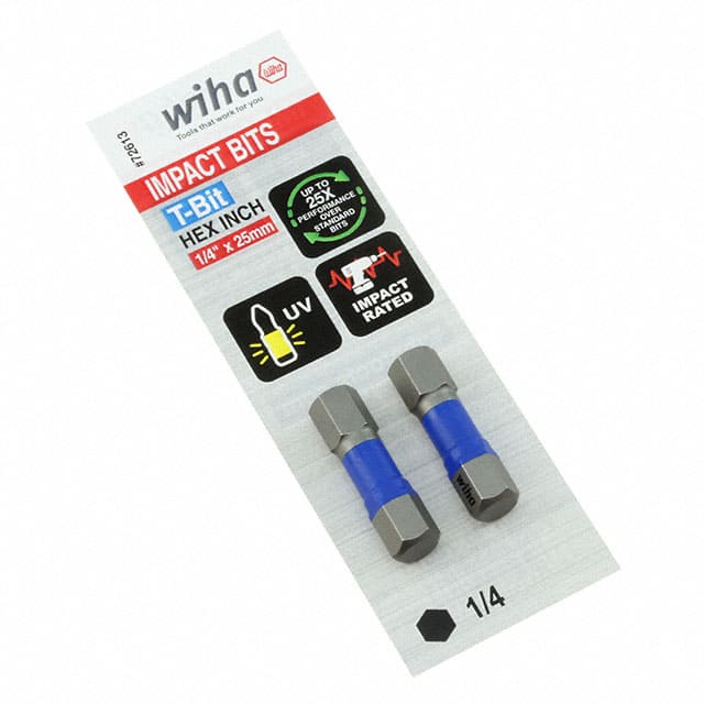 72613 726 T-BIT HEX 1/4"X25MM - 2 PACK