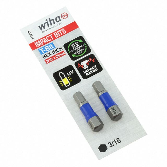 72619 726 T-BIT HEX 3/16"X25MM 2 PACK