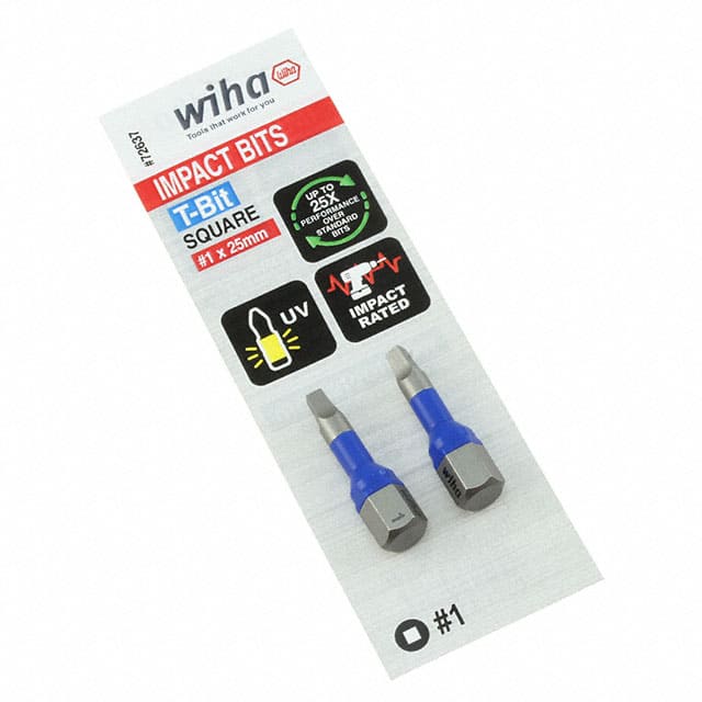 72637 726 T-BIT SQR #1X25MM - 2 PACK