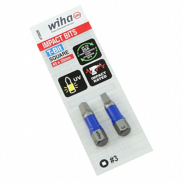 72639 726 T-BIT SQR #3X25MM - 2 PACK
