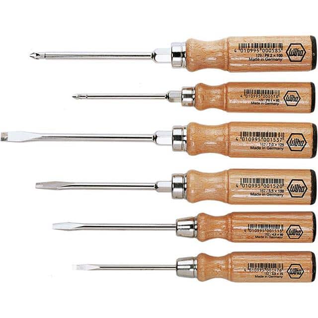 07149 6 PIECE WOODEN HANDLE SCREWDRIVE