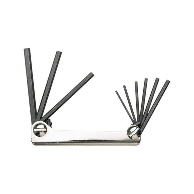 B329669 9 PIECE FOLDING HEX KEY SET, 4-1