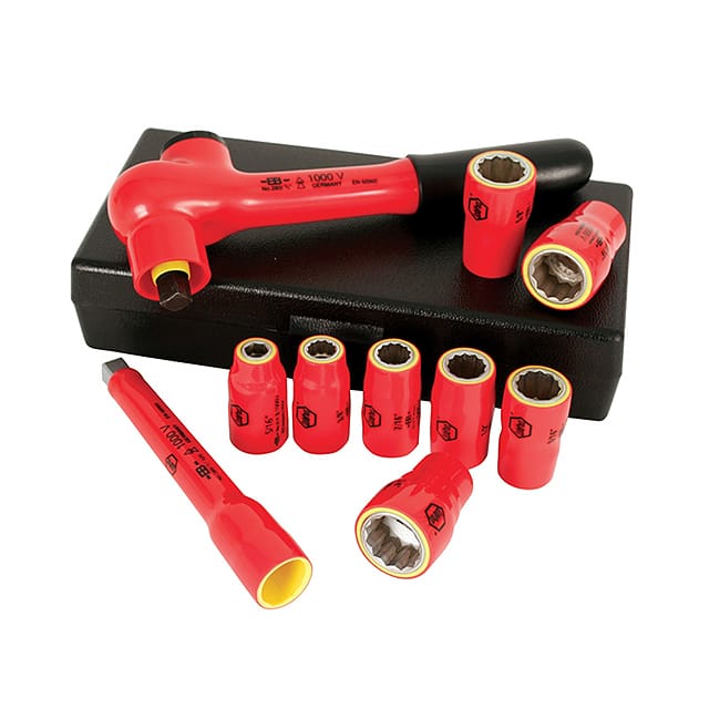31590 SOCKET SET W/HNDL 6PT 12PT 3/8"