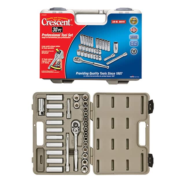 CTK30SET SOCKT SET W/HNDL 12PNT 3/8" 30PC