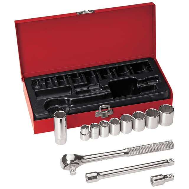 65504 SOCKET SET 6PT 3/8" 12PC