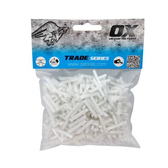 OX-T161320 1/8" PLASTIC SPACERS HOLLOW 'T'