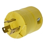 HBL4573VY The Hubbell HBL4573VY is a locking plug designed for power connections in dry, indoor applications. It features a 15A current rating and 250V AC voltage rating.